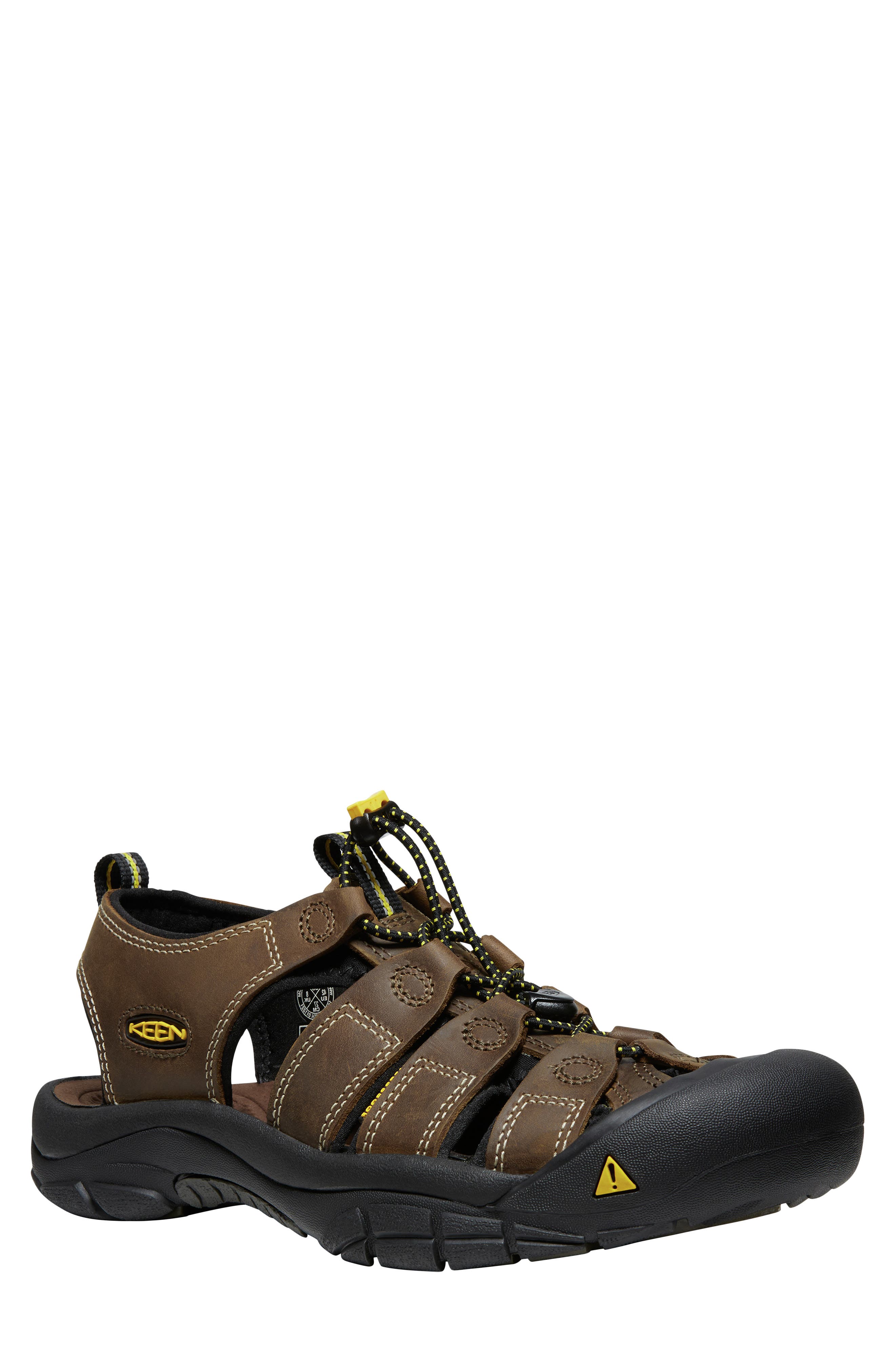 'Newport' Sandal, Main, color, BISON