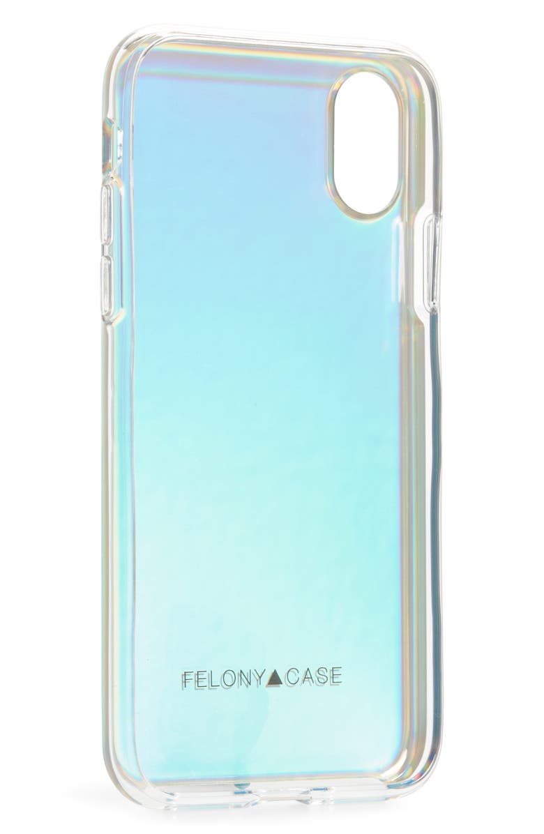 FELONY CASE Holographic iPhone X/Xs Case, Alternate, color, 