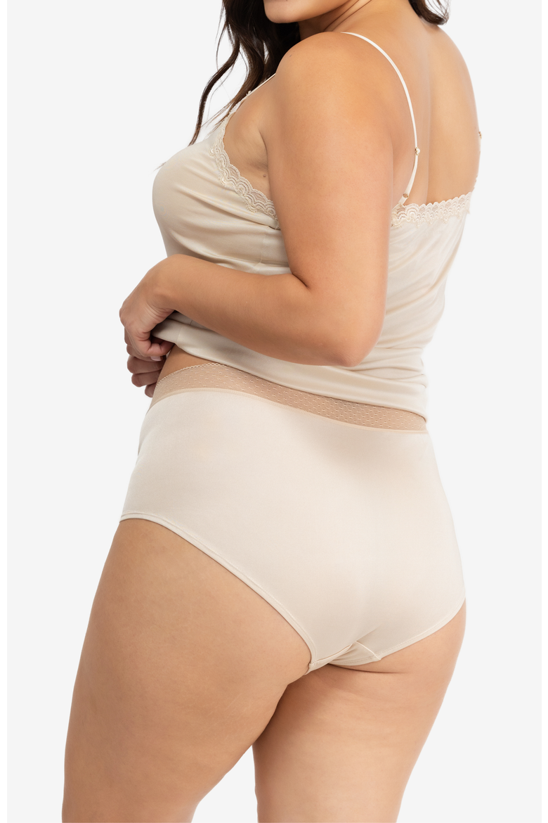 High Waisted Soft Silk Briefs, Alternate, color, Smoke Grey