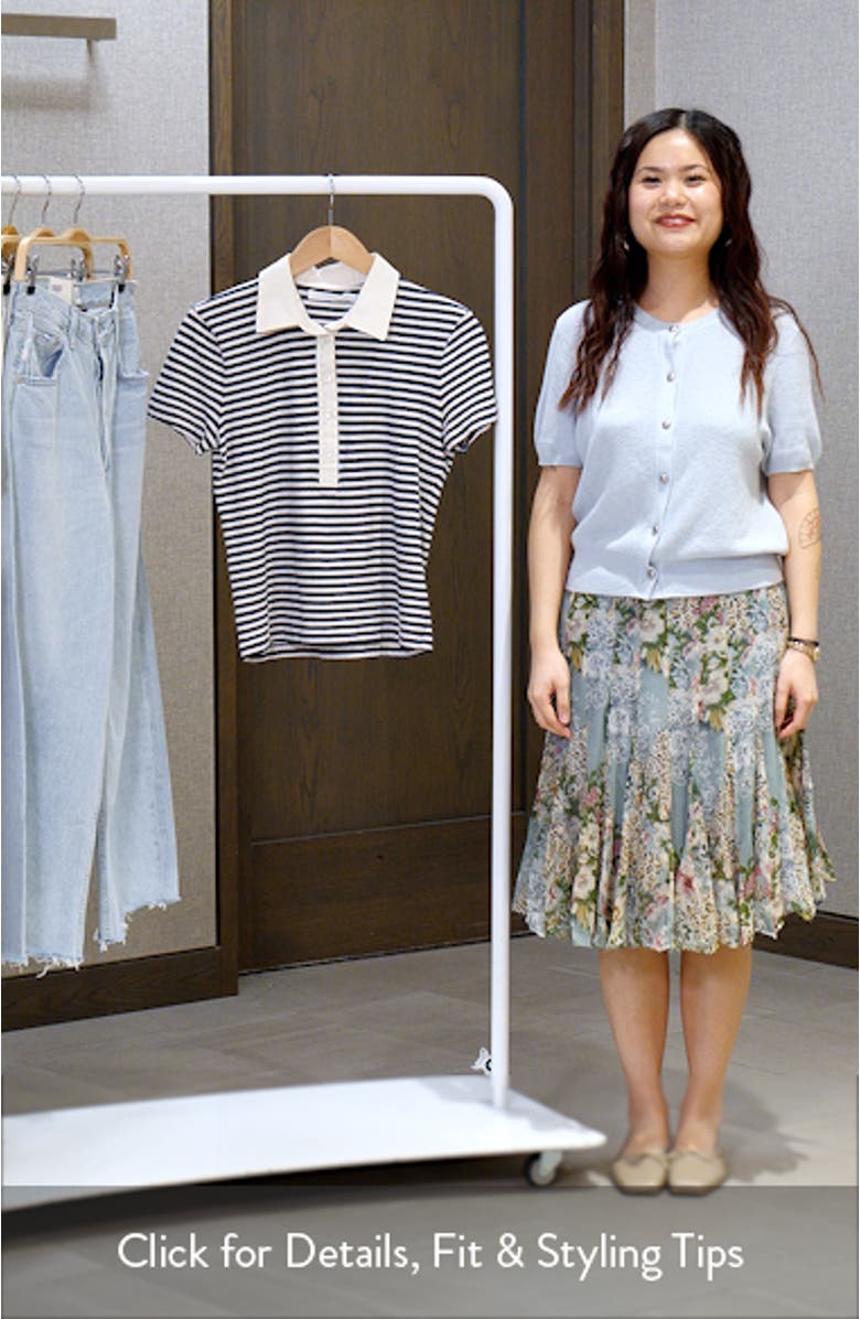 Adam Stripe Stretch Cotton Polo, sales video thumbnail