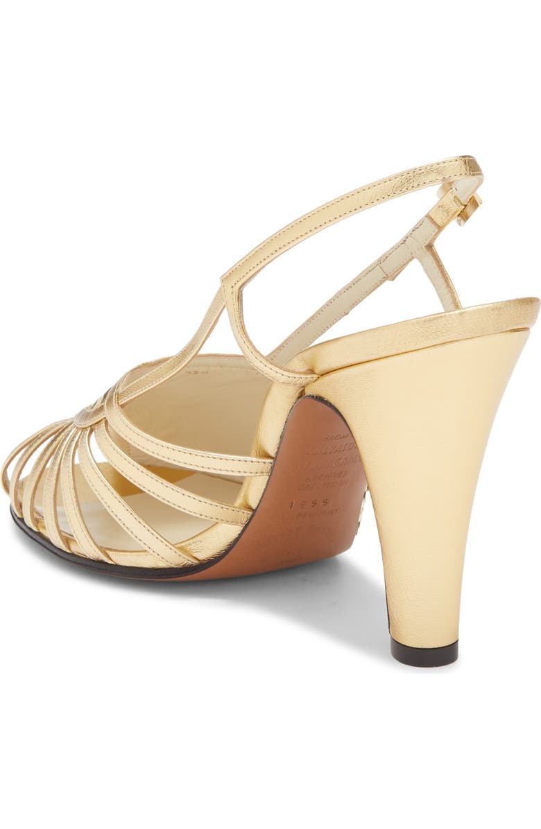 FERRAGAMO Vicever Sequin Slingback Sandal, Alternate, color, Gold