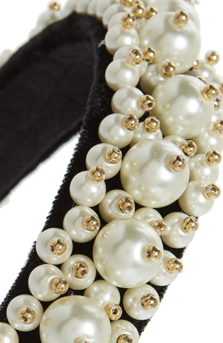 Tasha Imitation Pearl Cluster Headband, Alternate, color,