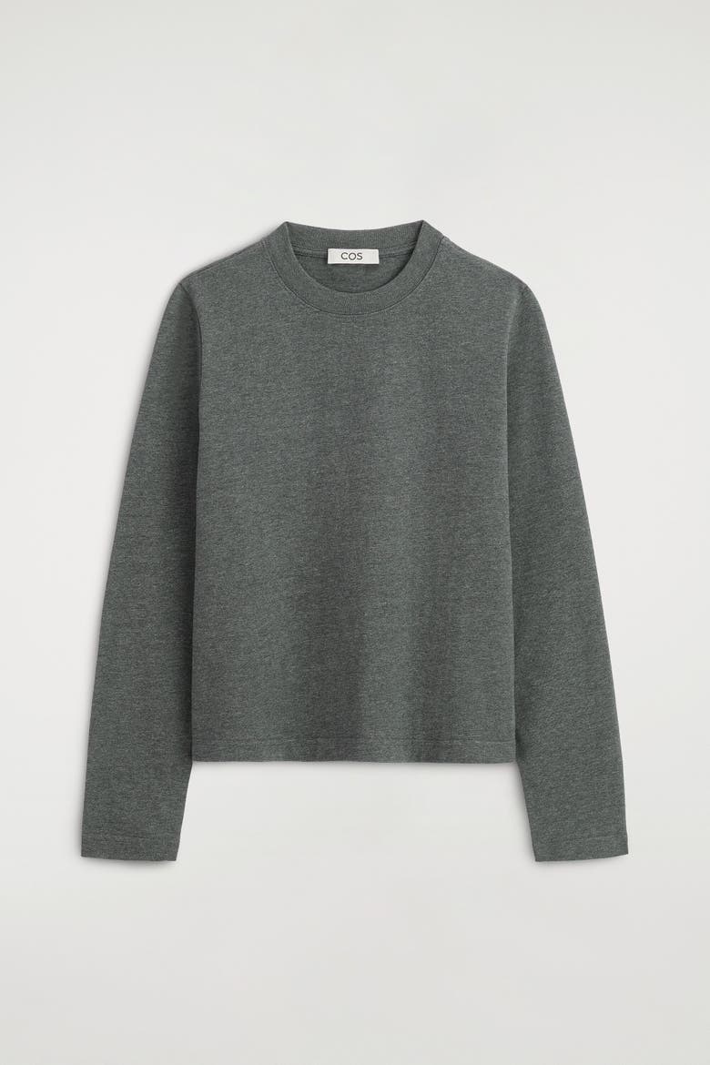 Clean Cut Long-sleeved T-shirt, Alternate, color, DARK-GRAY MÉLANGE
