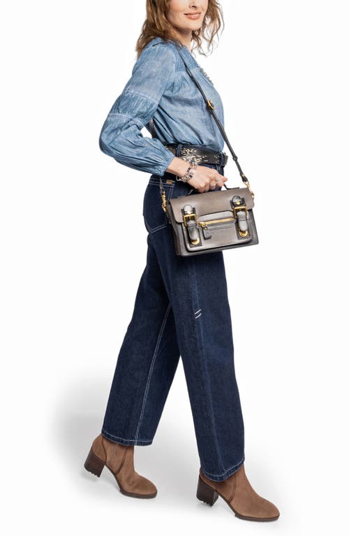 Old Trend Aster Mini Leather Satchel In Slate