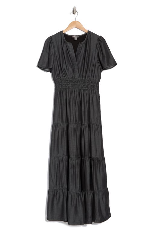 BY DESIGN BY DESIGN RIO LYOCELL SHORT SLEEVE TIERED MAXI DRESS