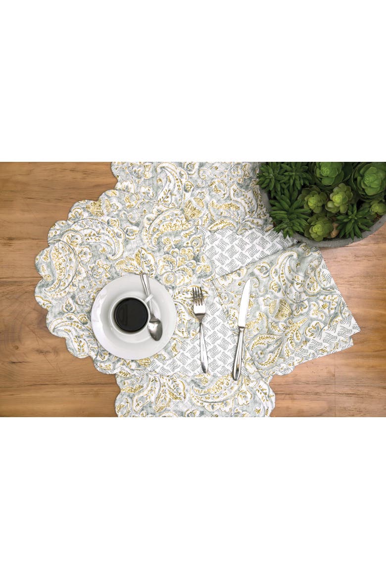 Volterra Damask Napkin, Alternate, color, Gray