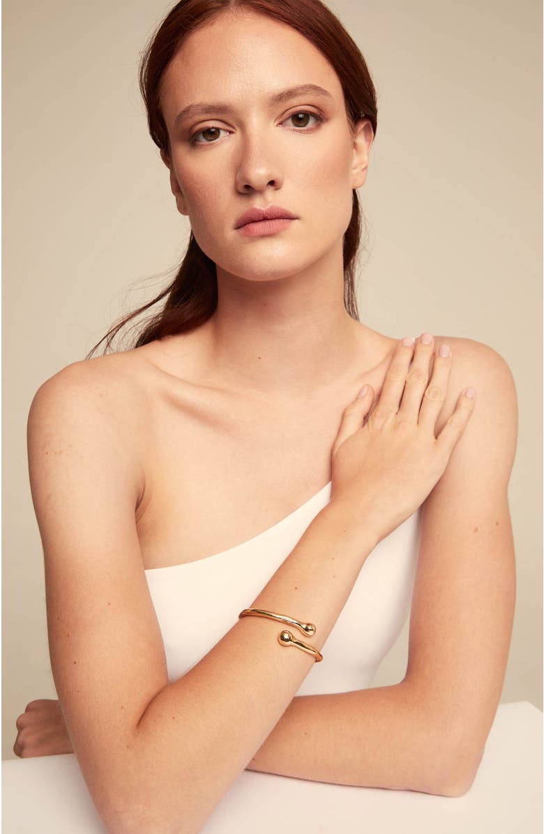 UNODE50 Rigid Bangle with Inner Spring, Alternate, color, Gold