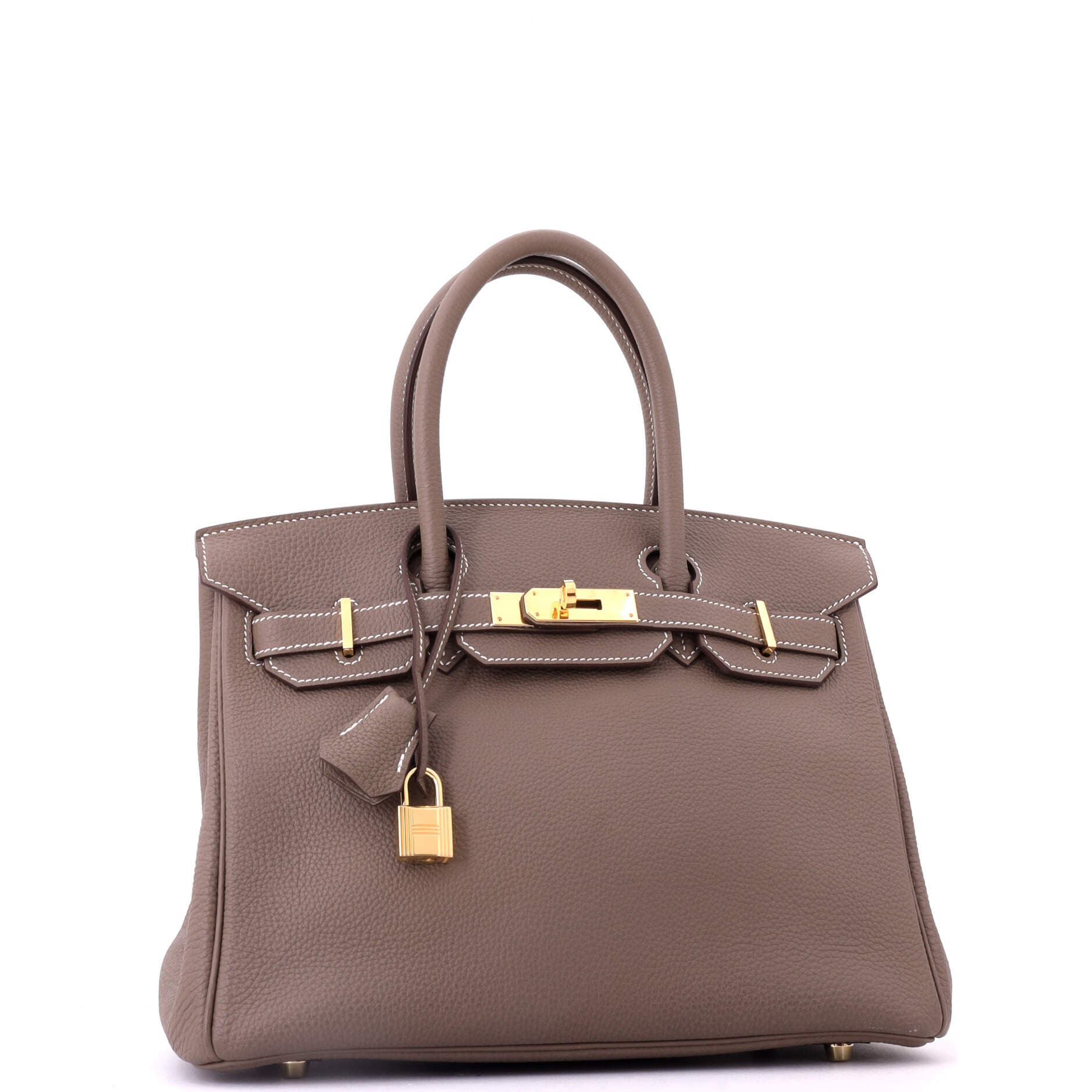 Pre-Owned Hermes Birkin Handbag Grey Togo with Gold Hardware 30, Alternate, color, Etoupe