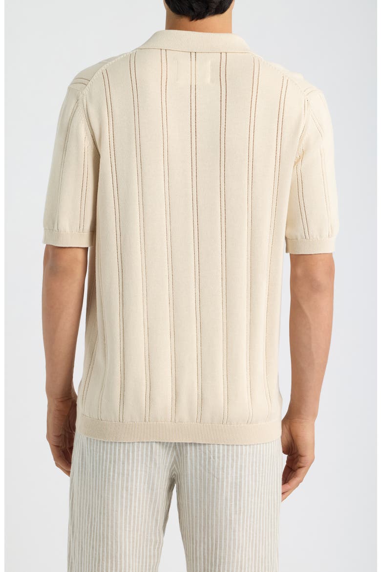 Lolo Drop Needle Sweater Polo, Alternate, color, SAND