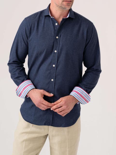 Cotton Cashmere Long Sleeve Shirt