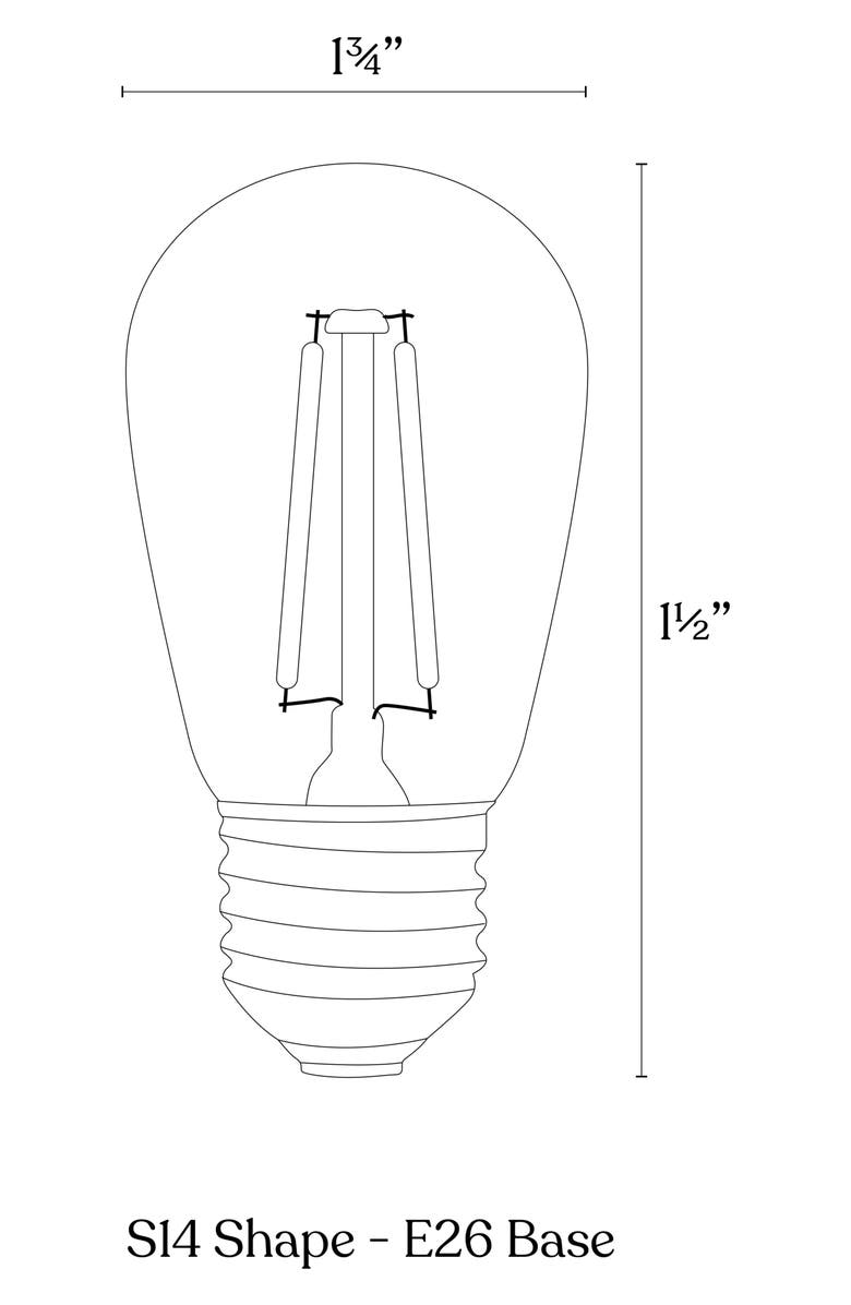 Brightech Ambience Pro LED S14 2500K 2-Watt 15-Pack Light Bulbs, Alternate, color, 