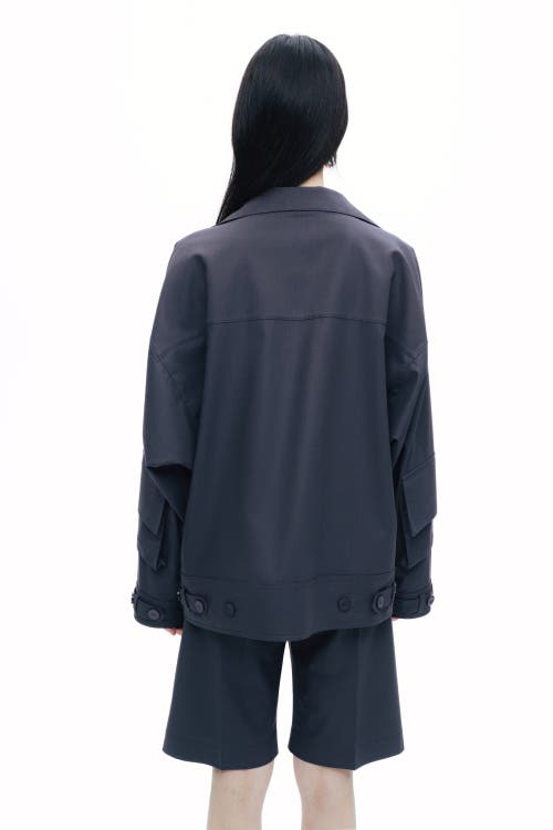 Shop Nocturne Cargo Pocket Jacket In Anthracite