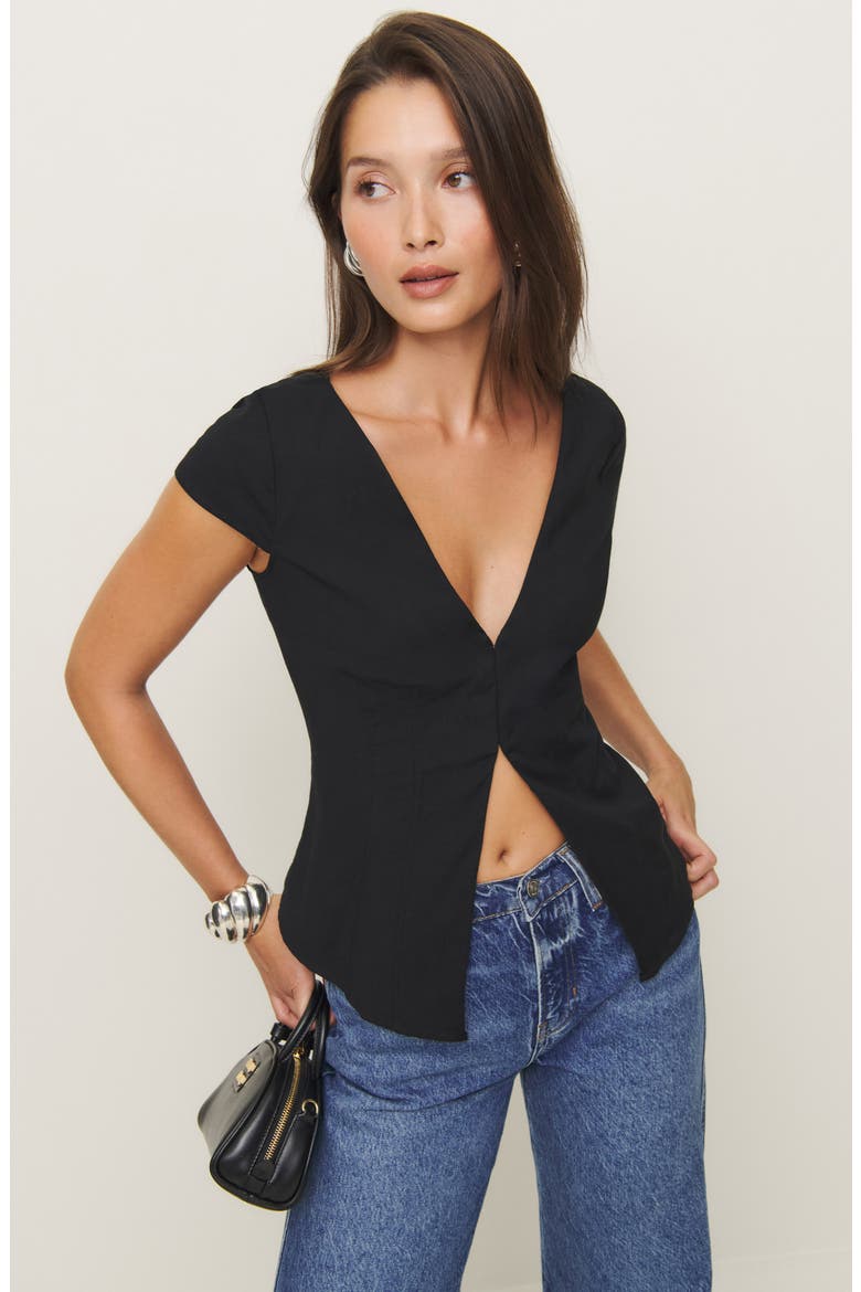 Caily Top, Alternate, color, BLACK