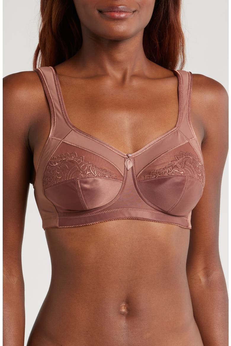 Isadora Wireless Bra, Main, color, MOCHA