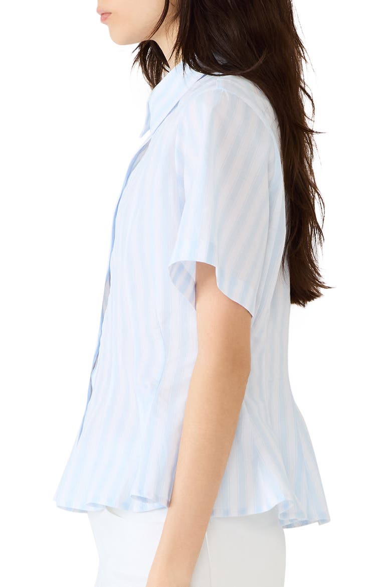 Porter Peplum Shirt, Alternate, color, BLUE MULTI STRIPE