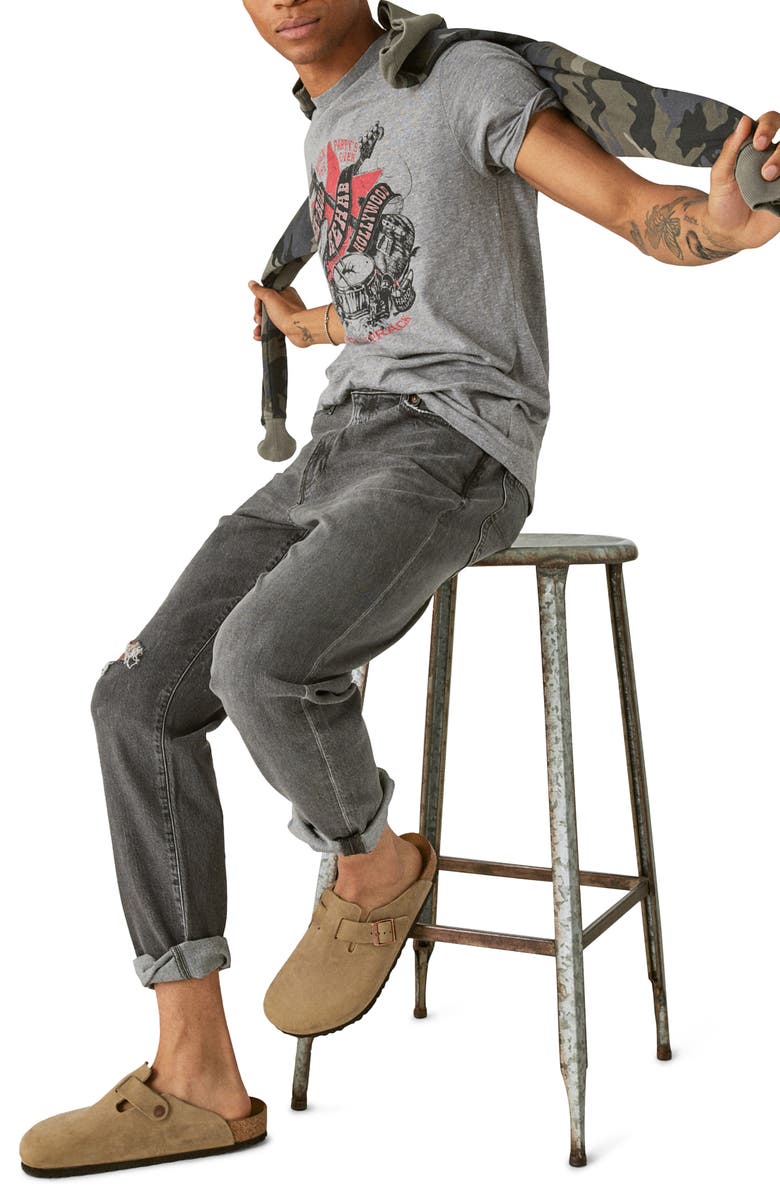 Lucky Brand 412 Ripped Athletic Slim Fit Stretch Jeans, Alternate, color, 