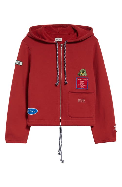 Bode Camper Hoodie In Red