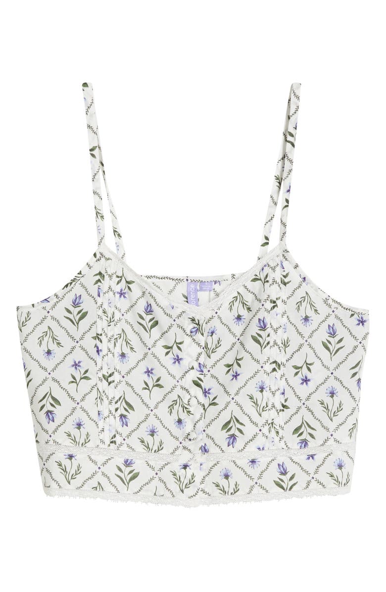 Florence by Mills Front Button Crop Tank, Alternate, color, Marbella Floral