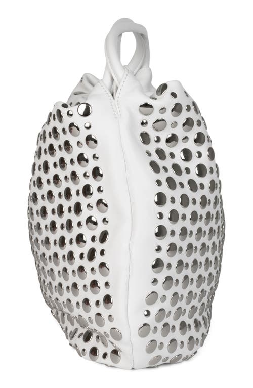 Jeffrey Campbell Brat Leather Shoulder Bag In Silver