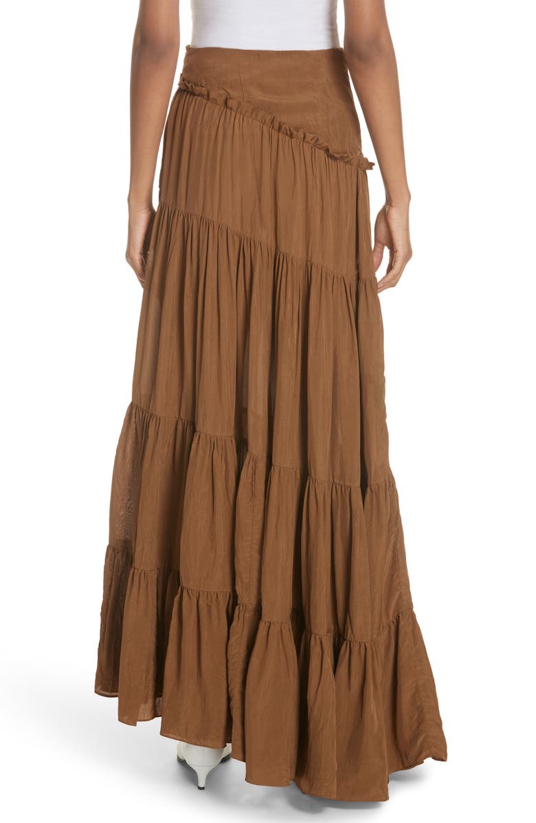 3.1 Phillip Lim Tiered Ruffle Maxi Skirt, Alternate, color, 