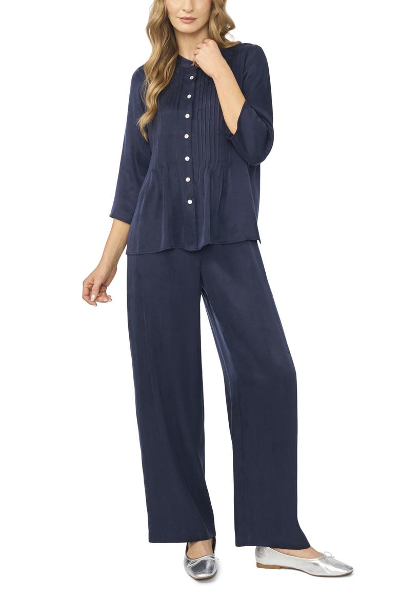 Pintuck Top, Alternate, color, CLASSIC NAVY