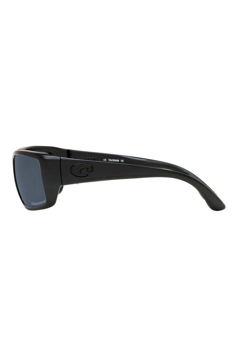 59mm Polarized Rectangular Sunglasses, Alternate, color, BLACK