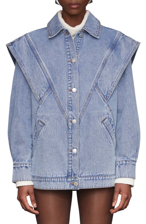 Avec Les Filles Oversize Denim Jacket In Blue