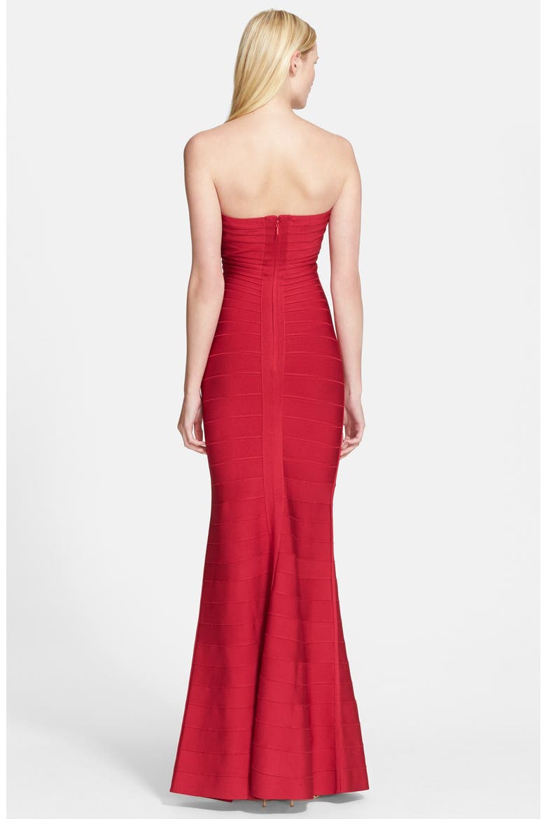 Bandage Mermaid Gown, Alternate, color, ROUGE