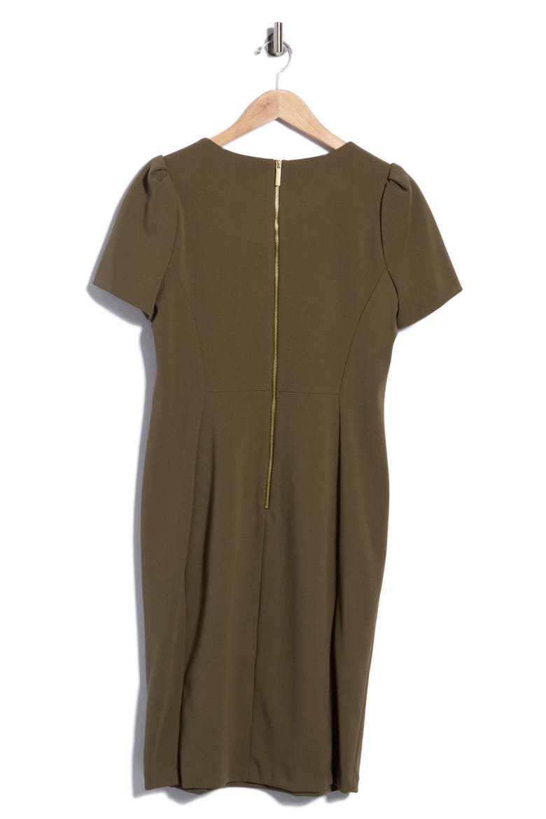 Scuba Sheath Dress, Alternate, color, CAPER