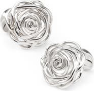 Cufflinks, Inc. Sterling Silver Rose Cuff Links