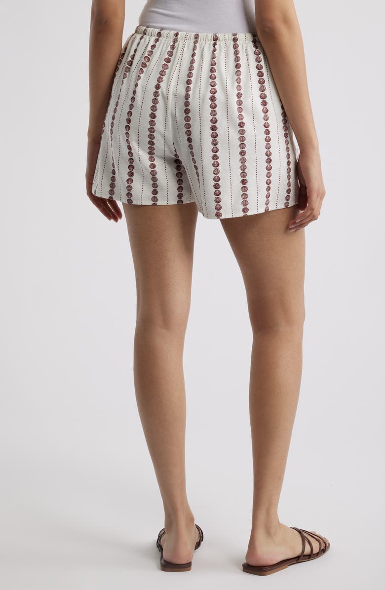 Cloth & Stone Shell Print Drawstring Shorts, Alternate, color, Seashell Stripe