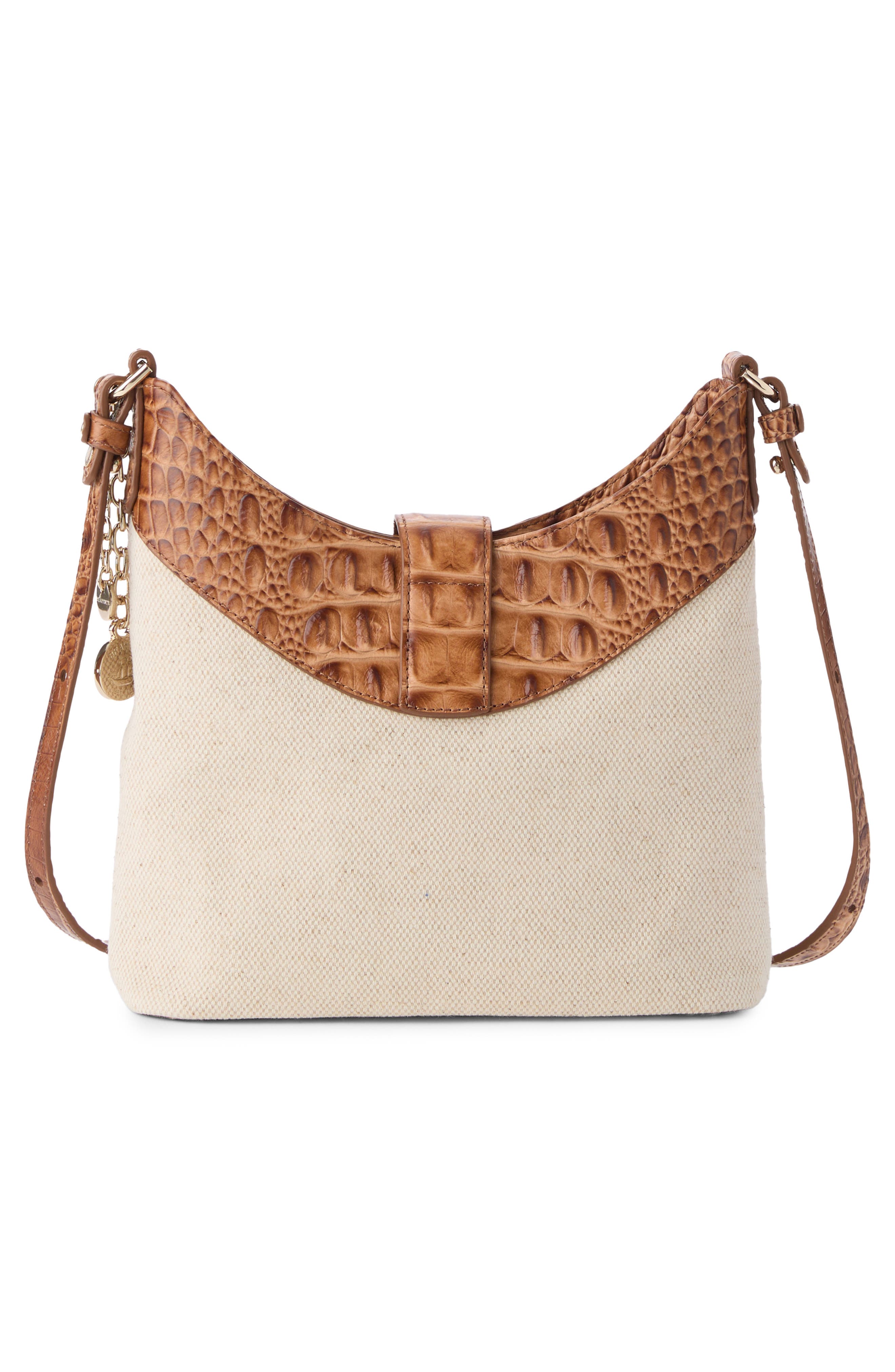 Brahmin Small Gwynne Canvas & Leather Crossbody Bag, Alternate, color, 