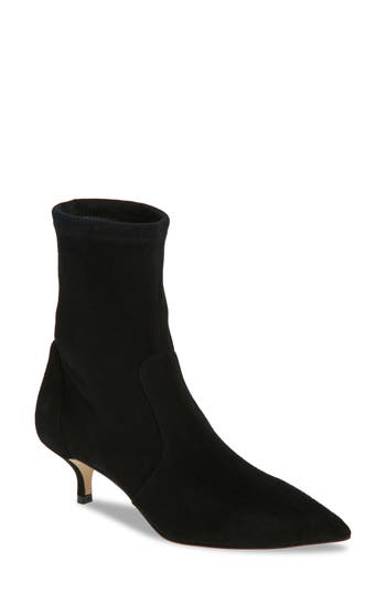 Stuart Weitzman Mara 50 Kitten Heel Bootie In Black