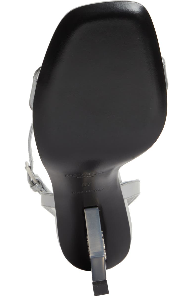 Prada Sandali Ankle Strap Sandal, Alternate, color, Argento