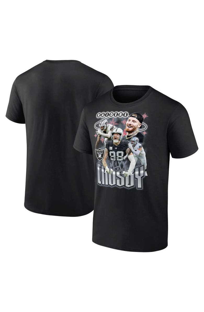 FANATICS Men's Fanatics Maxx Crosby Black Las Vegas Raiders Notorious Player Graphic T-Shirt, Main, color, Black