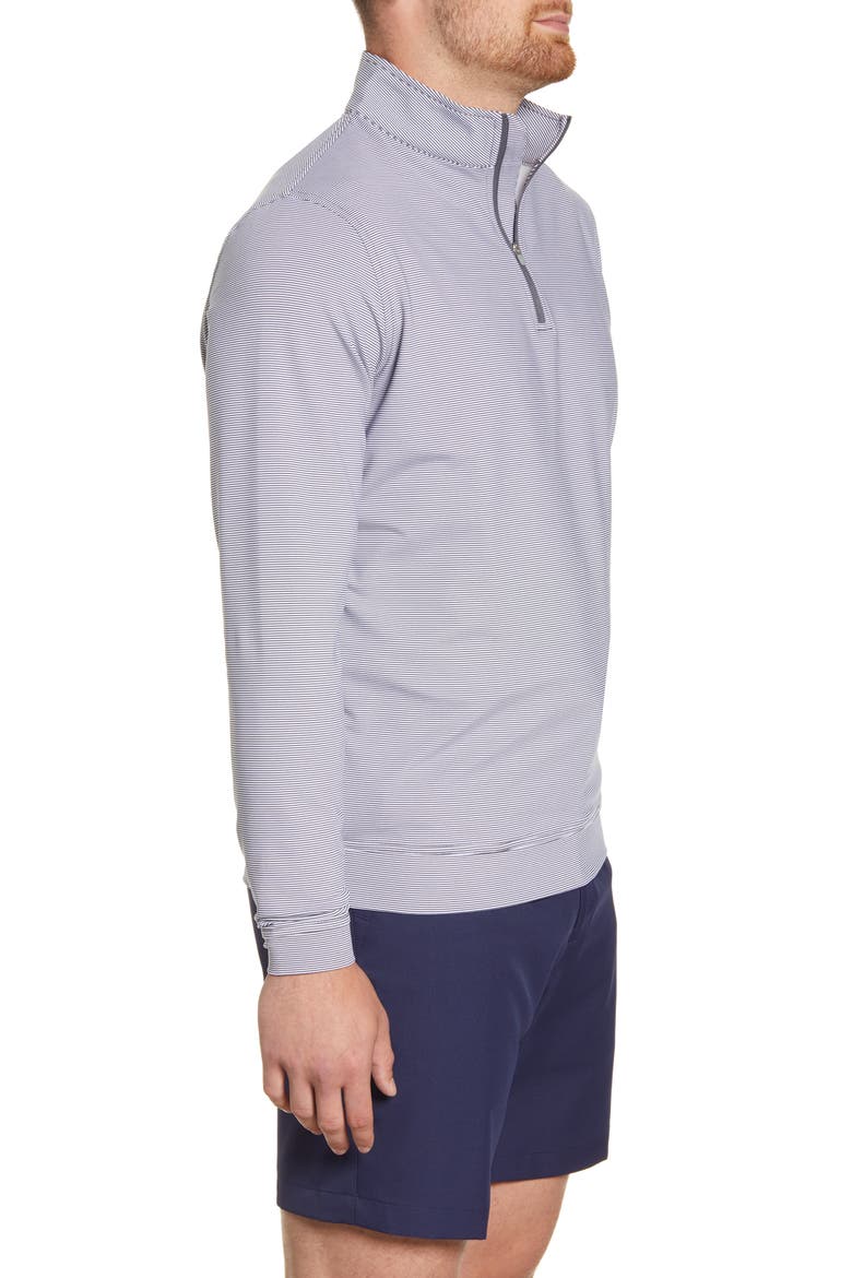 Perth Stripe Quarter Zip Performance Pullover, Alternate, color, IRON/WHITE