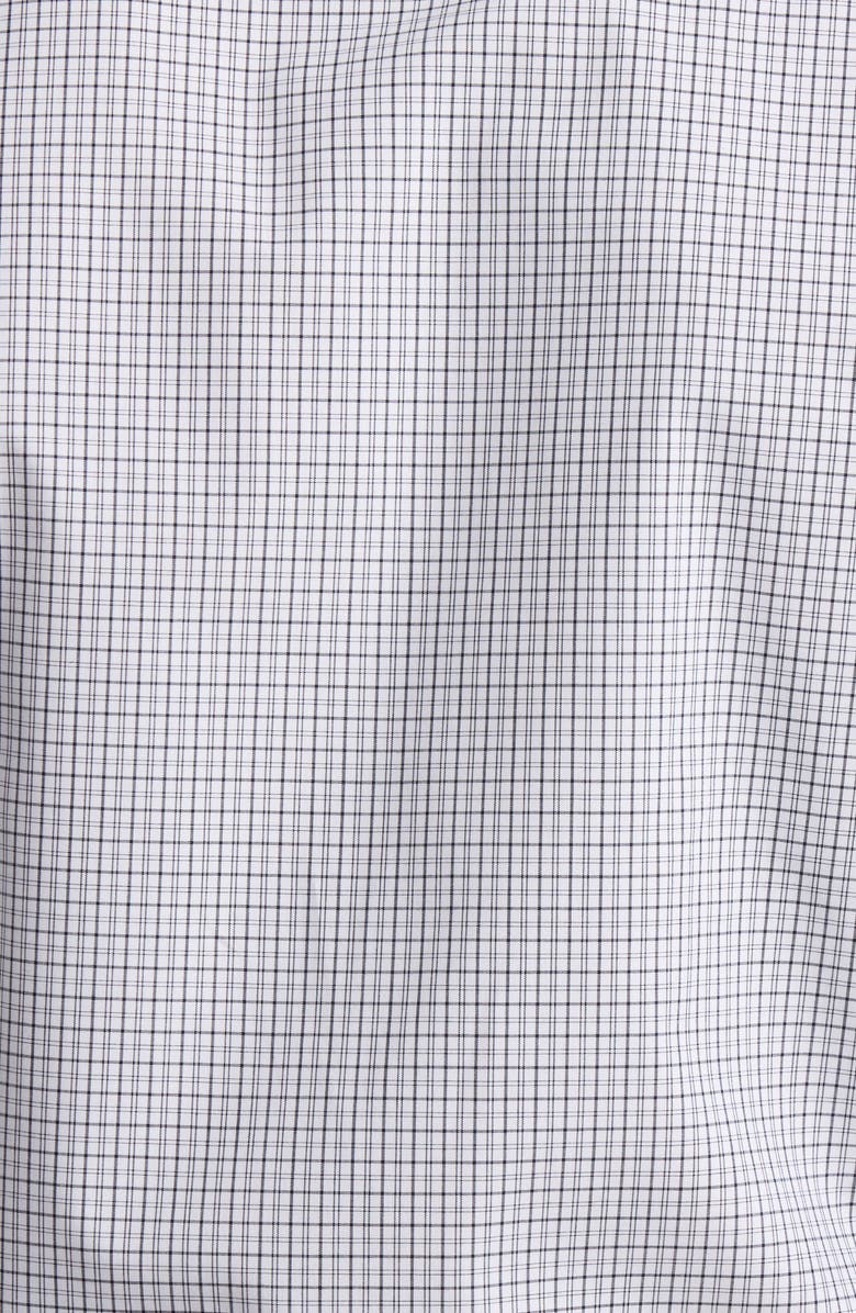 Nordstrom Victoria St. Trim Fit Microcheck Cotton Dress Shirt, Alternate, color, Navy Aria Plaid