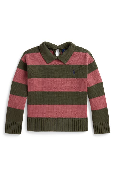 Kids' Stripe Polo Sweater