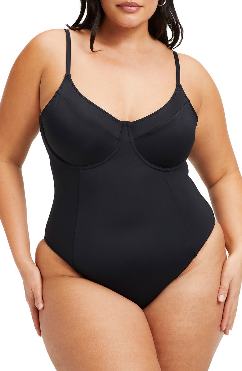 Good American Scuba Knit Show Off One-Piece Swimsuit, Alternate, color,