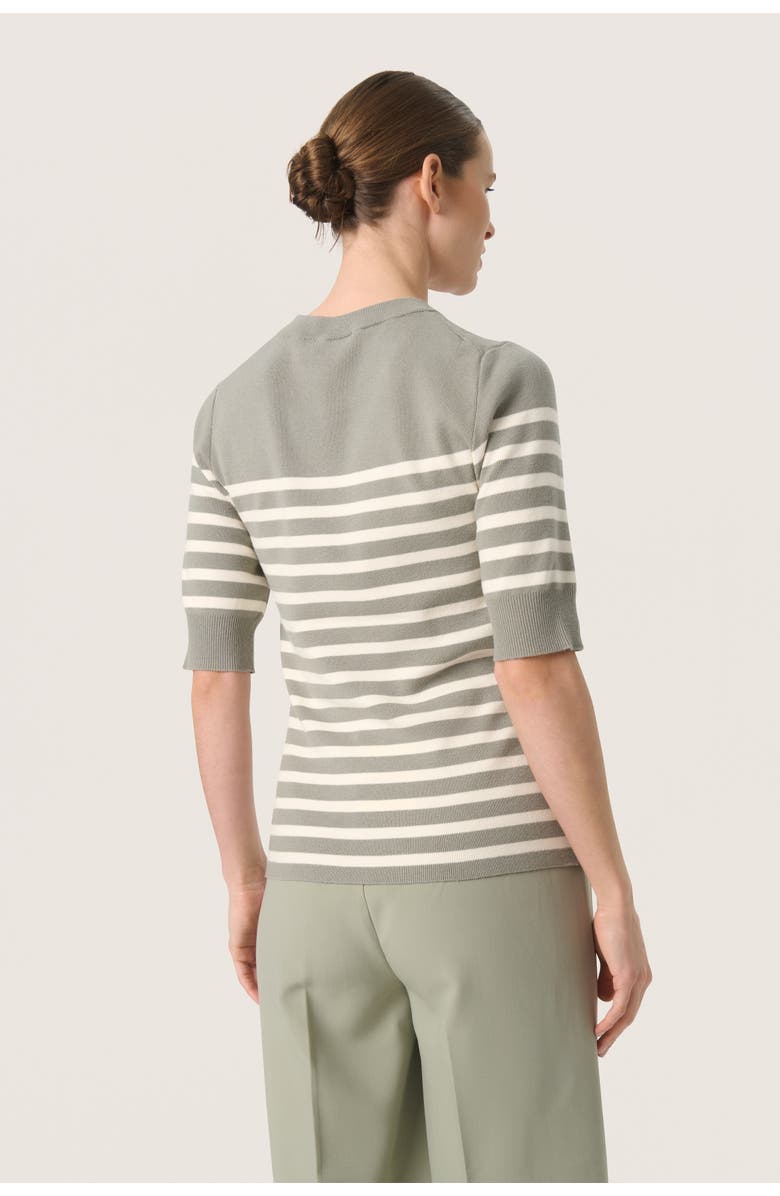 Soaked in Luxury SLSpina Slim Fit Crew Neck Pullover, Alternate, color, Shadow W White Stripe