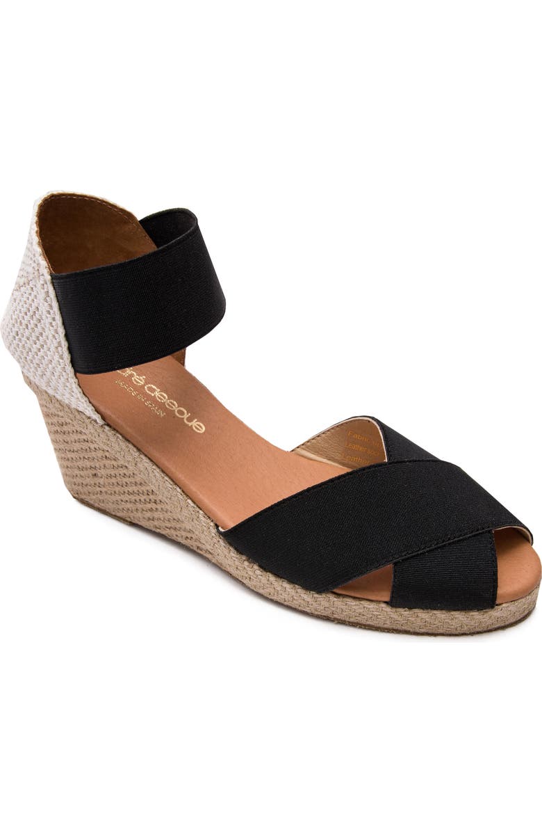 André Assous Erika Espadrille Wedge, Main, color,