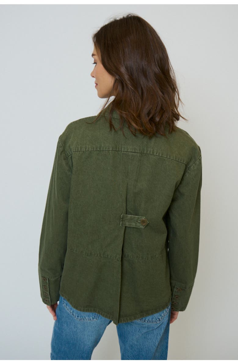 Central Park West Women's Brady Patch Shacket, Alternate, color, Fatigue Green