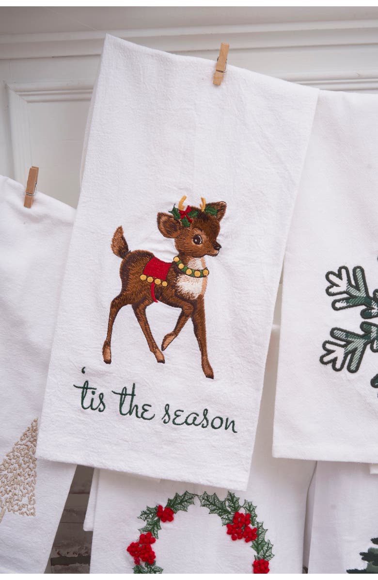 C&F Home Vintage Reindeer Towel, Alternate, color, Brown