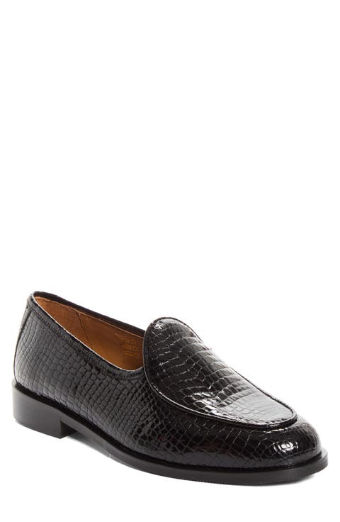 Jacques New Croc Embossed Patent Leather Loafer