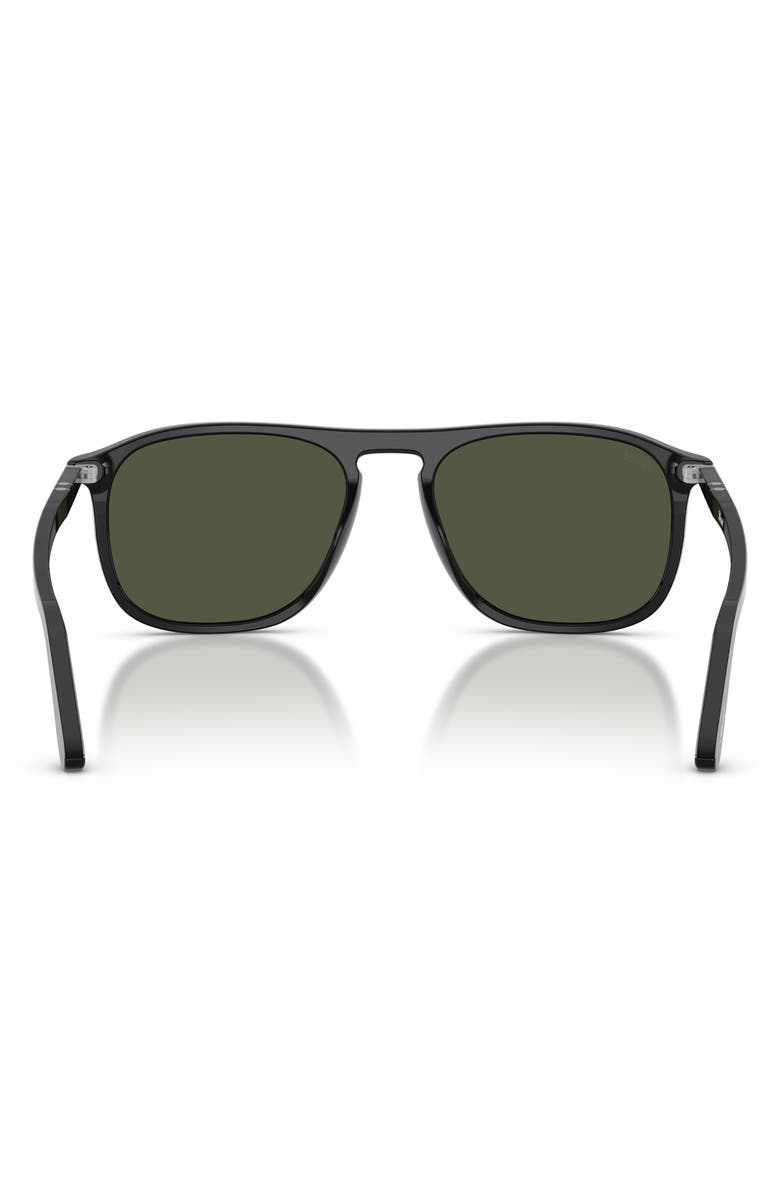 Persol 54mm Square Sunglasses, Alternate, color, Black / Green