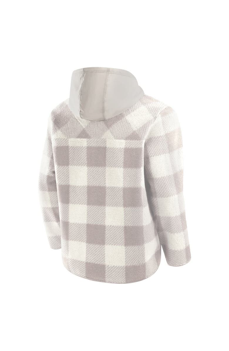 FANATICS Men's Fanatics Gray New York Giants Elements Plaid Polar Fleece Quarter-Zip Hoodie, Alternate, color, Gray