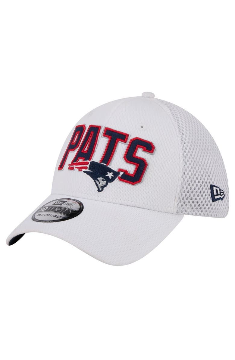 New Era Men's New Era White New England Patriots Breakers 39THIRTY Flex Hat, Alternate, color, 