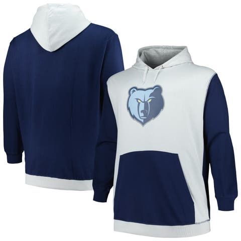 Men's Fanatics Branded  Navy/Silver Memphis Grizzlies Big & Tall Primary Arctic Pullover Hoodie
