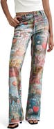 Desigual Graphic Flare Leg Jeans