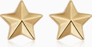 Oradina 14K Yellow Gold Street Star Studs